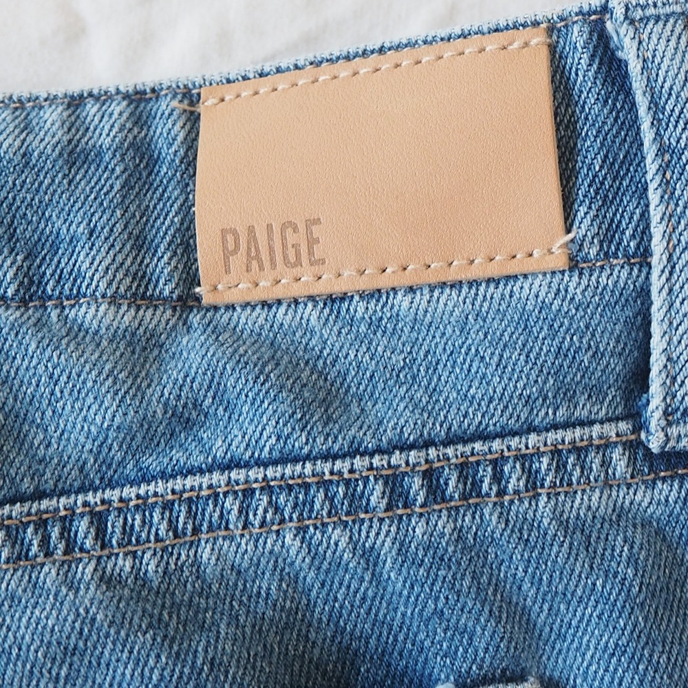 PAIGE Zoey 31" Tie Waist Wide Leg Jeans Women's 34 Vintage Style Soft Denim - Picture 11 of 16